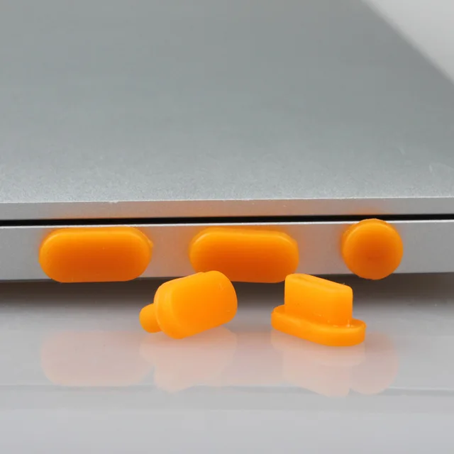 Orange Анти-грязь пыль заглушка для розетки для MacBook 12, MacBook Pro 13/15 с Thunderbolt 3 портами ноутбука пыли пробки - Цвет: Orange