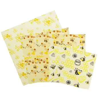 

5Pcs Reusable Beeswax Food Wrap Food Storage Wrappers Beeswax Cloth, Organic Beeswax Wraps Cling