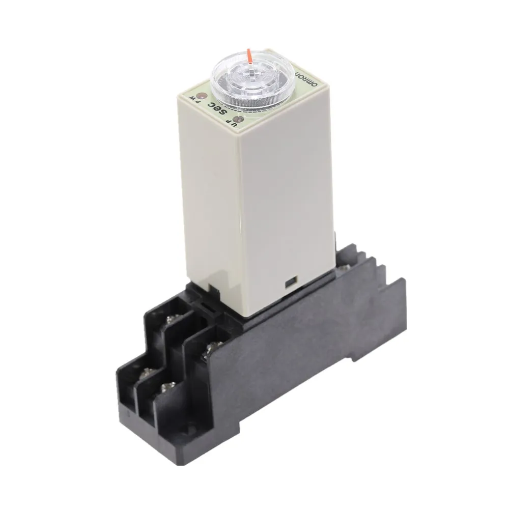 1 шт. H3Y-2 задержки времени, с ЖК-дисплеем, временное реле AC220V 110 V/DC12V 24V 0-60 сек с базой 5A