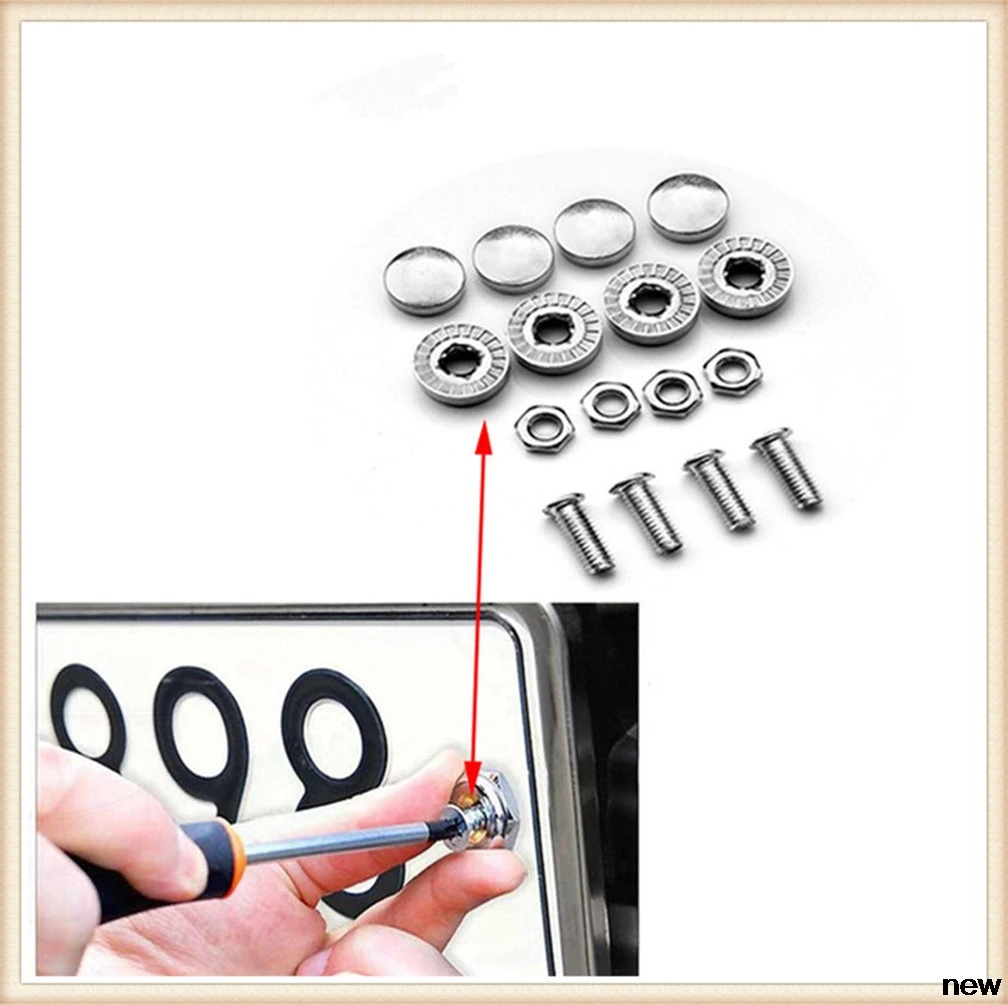 Car Number License Plate Bolts Frame Screws Screw For Toyota 4runner Sienna Sequoia Prius Gr Camry I Tril Coaster Highlander Car Stickers Aliexpress