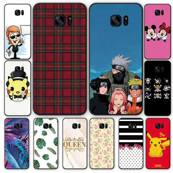 

Luxury Leaves Silicone TPU Phone Case For Samsung S7 S7edge Cute Anime Wallpaper soft back Phone Cover Case For Galaxy A50 A9pro