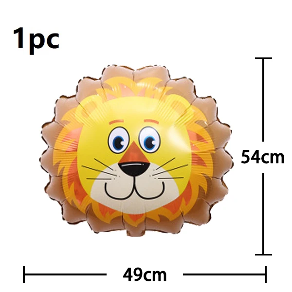 6 шт./лот, декор для дня рождения для детей, воздушный шар в джунглях, сафари на тему зоопарка, тигр, Лев, корова, обезьяна, Зебра, жираф, баллон - Цвет: As picture