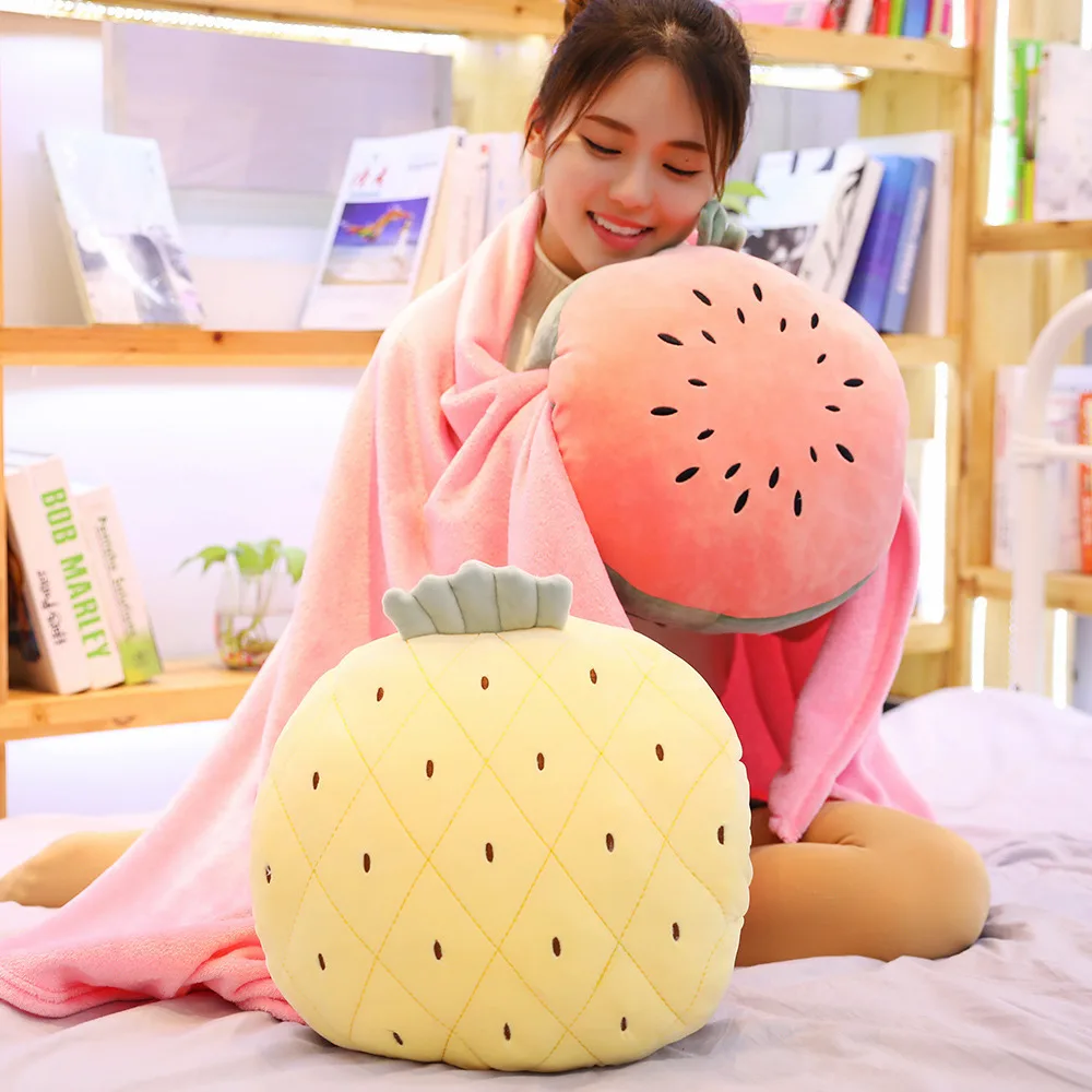 Down Cotton Fruit Pillow Hand Warmer Office Blanket Plush Toys