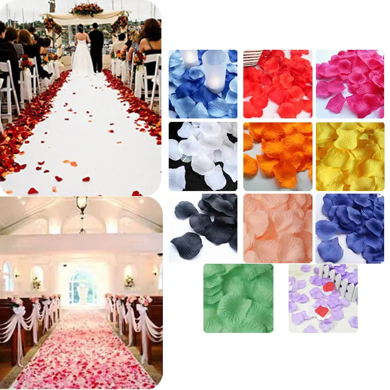 

100pcs/ Bag Artificial Flower Rose Petals Fake Petals For Valentine Wedding Party Decoration LE66