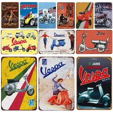 Vespa табличка металлическая винтажная жестяная вывеска Pin Up потертый шик Декор винтажные металлические знаки украшение бара металлический плакат для паба металлическая пластина