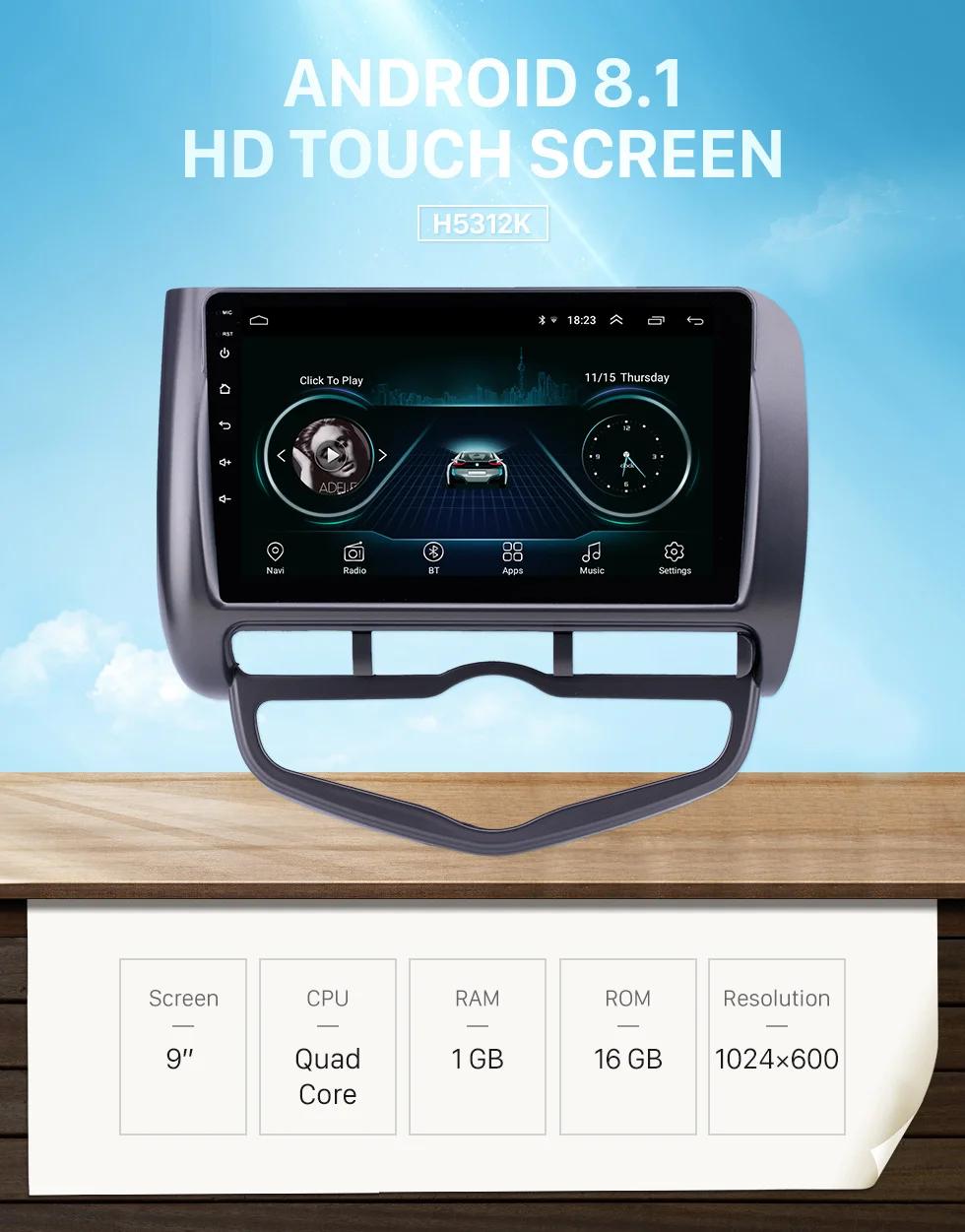 Seicane Android 8,1 автомобильный блок радио для 2006 Honda Jazz City Авто AC RHD gps навигация USB AUX поддержка Carplay OBD Цифровое ТВ