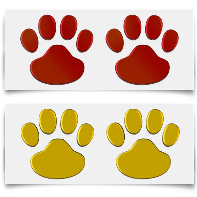 2 Adesivi Zampa Di Cane 3D Argento - Decorazioni Auto Per Paraurti E Vetri | Design Brillantato - Foto 8