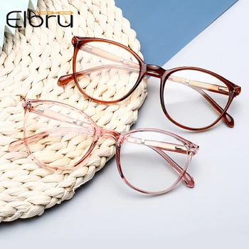 

Elbru Glasses Frame women Spring Eyeglasses Frame Vintage Glasses Optical Spectacle Frame Myopia Men's Eyeglass Frame