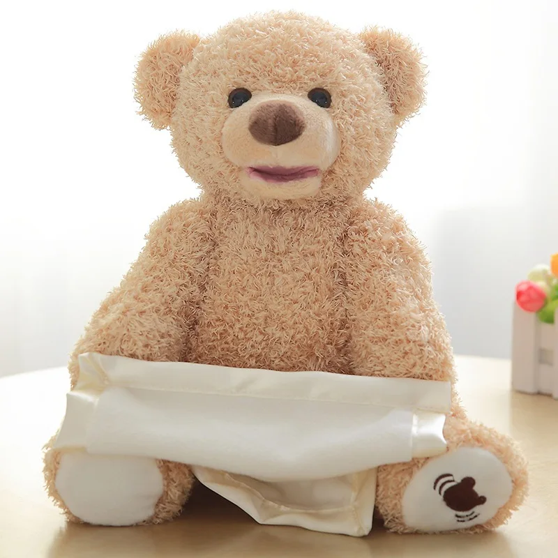 30cm Peek A Interactive Kids Birthday Gift Soft Toy Doll Boo Plush UK Teddy Bear 