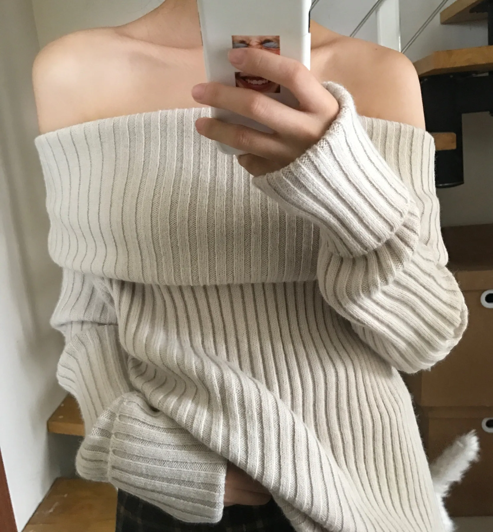 Женские свитера и пуловеры Blusas De Inverno Feminina, новинка, женский свитер, свободный воротник, длинный рукав, вязаный, один размер
