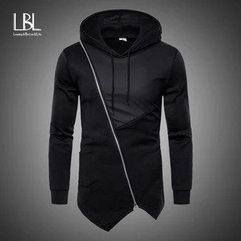 

2019 Zipper Cardigan Hoodies Men Fashion Hooded Sweatshirts Spring Autumn Sportswear Long Sleeve Pullover Slim Tracksuit Jacket