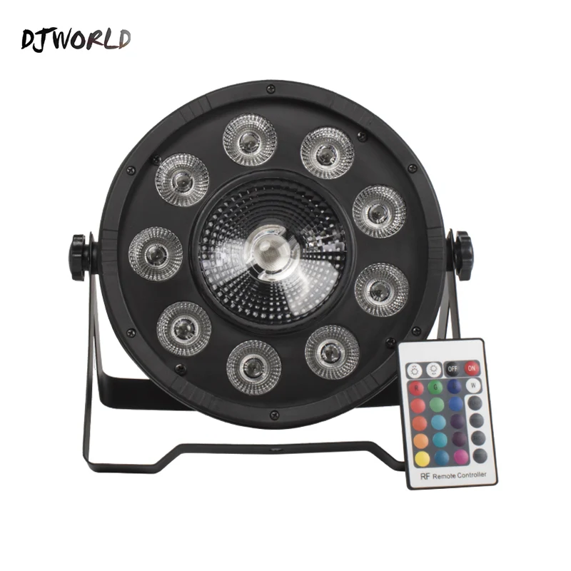 Fast Shipping Wireless Remote Control LED Flat Par 9x10W+30W RGB Lighting 9x12W RGBW DMX512 Stage Effect For KTV Disco | Освещение