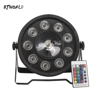 

Fast Shipping Wireless Remote Control LED Flat Par 9x10W+30W RGB Lighting 9x12W RGBW Lighting DMX512 Stage Effect For KTV Disco