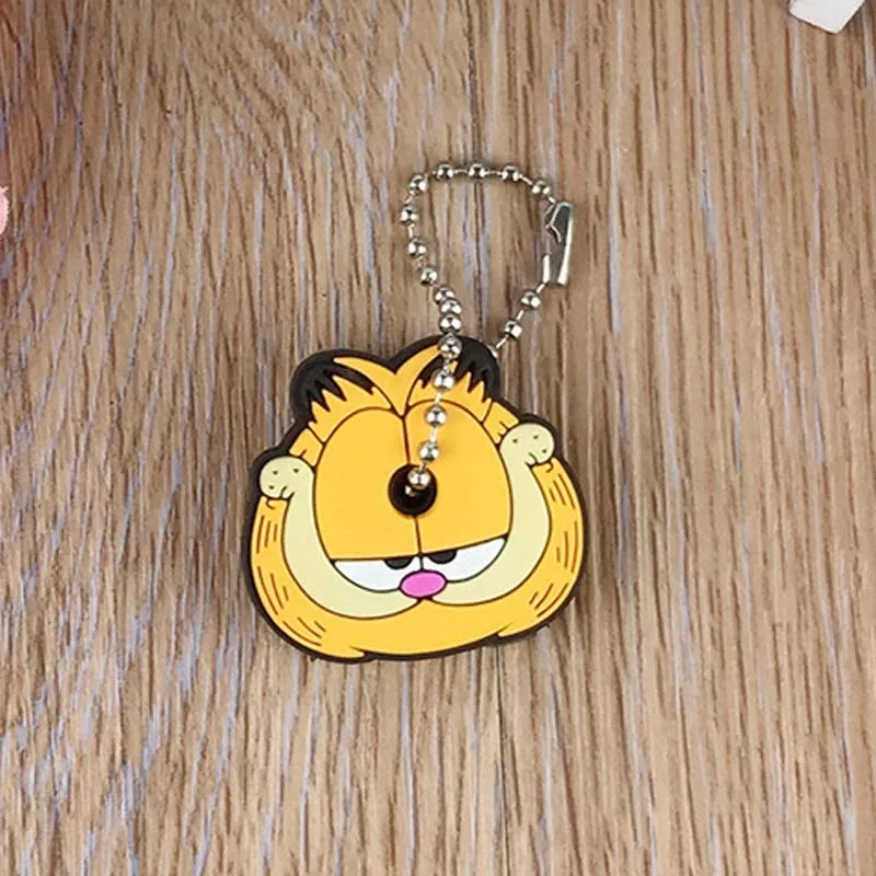 Yellow Cat 36 шт./лот, милый мультяшный ПВХ брелок для ключей, брелок для ключей, игрушки на день рождения, карнавальные призы, детский подарок, наполнители для пиньяты - Цвет: Yellow Cat