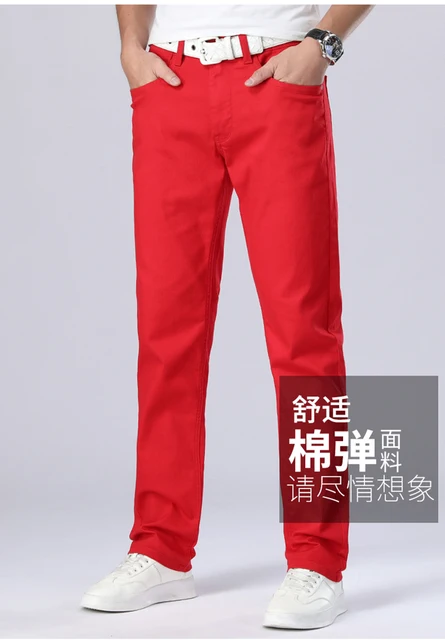 Red Designer Pants for Men