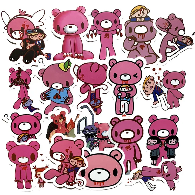 50PCS  Angry Bears Stickers Anime Stickers For Laptop Luggage Motorcycle Phone Skateboard For Kids Pegatinas 4