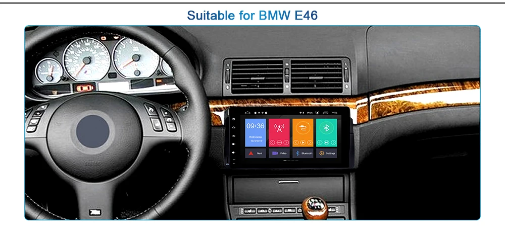 1 Din Android 9 Автомобильный мультимедийный плеер для BMW E46 M3 318/320/325/330/335 Rover 75 купе навигация радио головное устройство gps стерео 2G