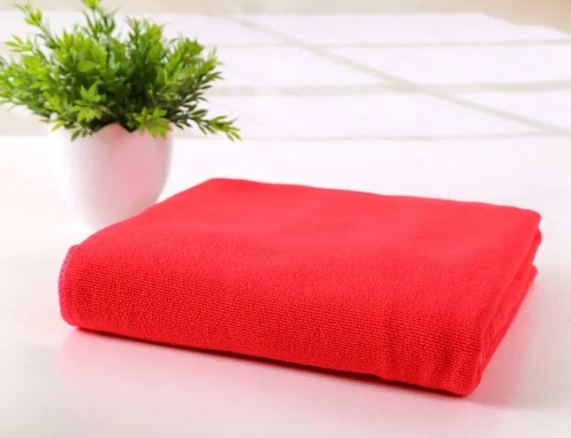 12 цветов, легкое водопоглощающее большое полотенце, спортивные аксессуары для путешествий, мягкое пляжное банное полотенце, Мочалка для взрослых - Цвет: Красный