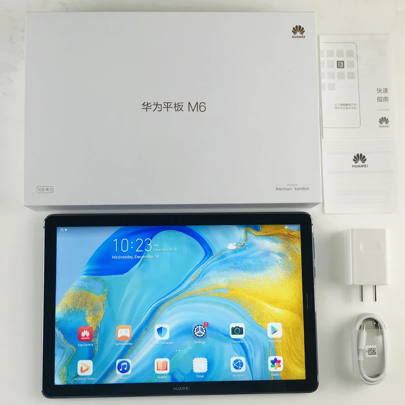 Huawei Mediapad M6 10 8 дюймов 4 Гб 64 wifi планшетный ПК Kirin980 Восьмиядерный 7500 мАч Google play type C