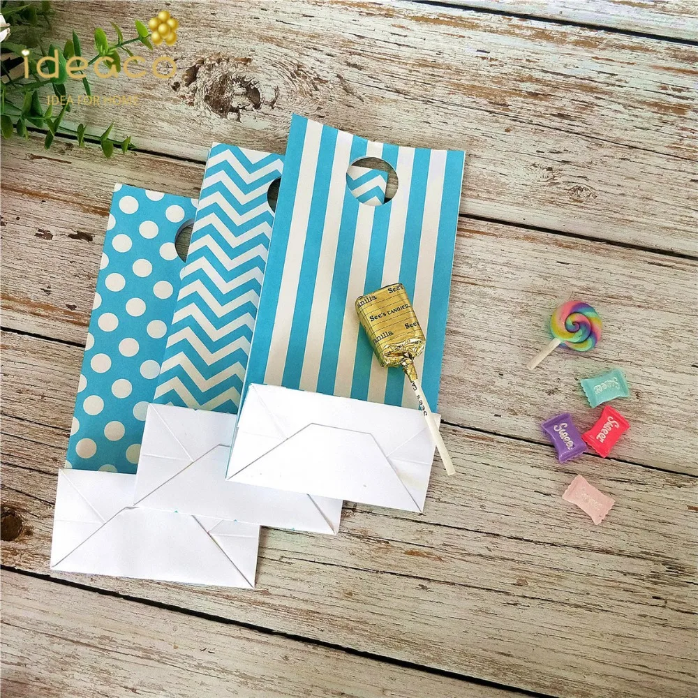 blue gift candy paper bags wedding4