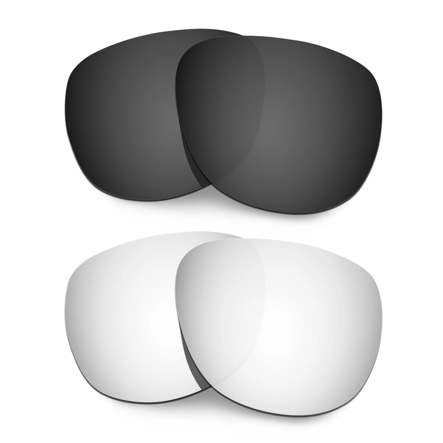 

HKUCO Polarized Replacement Lenses For Crossrange R Sunglasses Black/Silver 2 Pairs