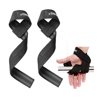 

Nylon Black Brace Support Wrap Belt Hand Adjustable Wrist Band Protector Weight Lifting Strap Increase Friction Prevents Sprain