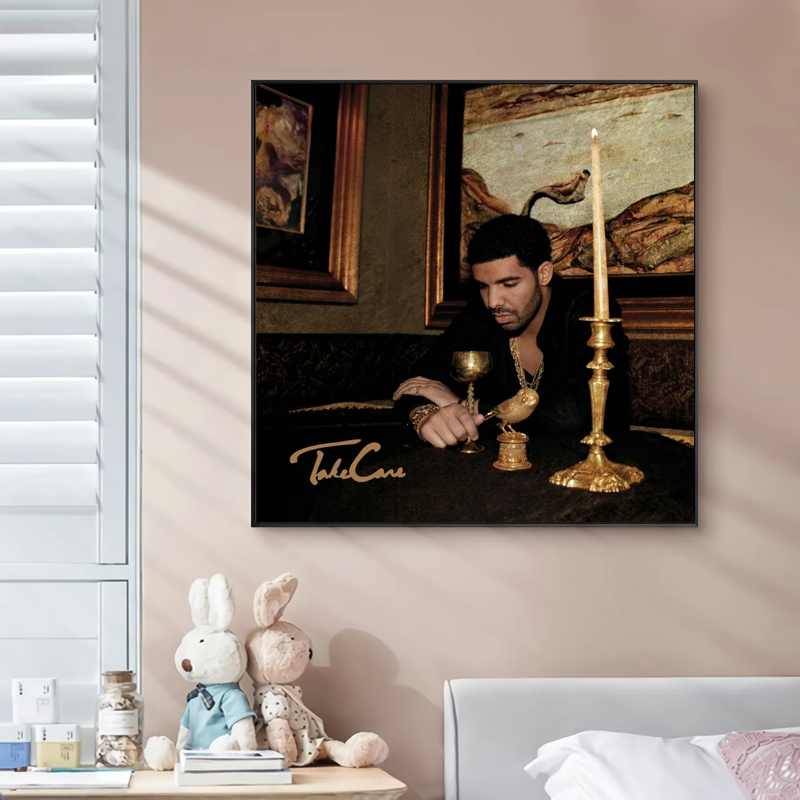 

Drake - Take Care Music Album Cover Canvas Poster Rap Star Pop Rock Singer Wall Painting Art Decoration (No Frame)
