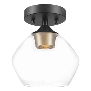 

Semi Flush Mount Ceiling Light Fixture Ceiling Light Fixture Clear Glass Lamp Shade for Bedroom Corridor Indoor