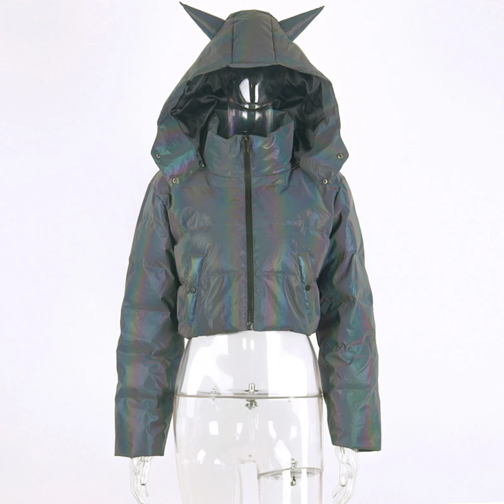 Rainbow Reflective Devil Ear Jacket