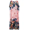 cotton satin plus size vintage floral women casual loose maxi long summer beach dress elegant clothes 2022 ladies dresses ► Photo 3/6