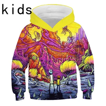 

Rick and Morty 3D Sweatshirts boy girl Hoodies Printed Hoodies kids Pullover Autumn Winter Tracksuits Funny Cartoon Street wear