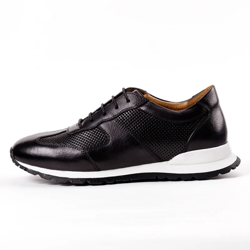 Летняя спортивная мужская обувь из натуральной кожи на плоской подошве дышащие кроссовки для бега с круглым носком на шнурках; Мужская Спортивная повседневная обувь ручной работы; KUD342
