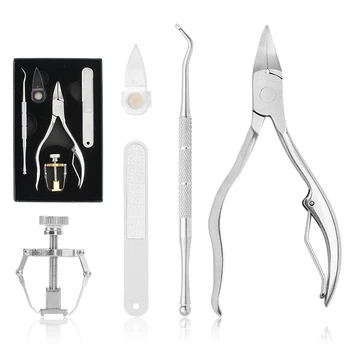 

5Pcs/Set Stainless Steel Nipper Clipper Set Toe Nail Correction Spoon Cuticle Pusher Nail Cuticle Correction Nail Tools Kit