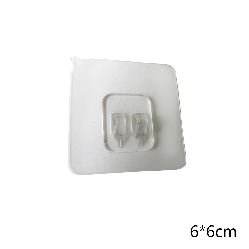 Self Adhesive Hook Wall Mount Hanger Sticker Plastic Waterproof Sticky Anti-slip For Kitchen Bathroom
