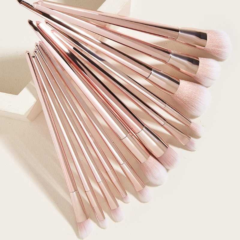 12Pcs Prismatic Foundation Blending Blush Concealer Eye Shadow Makeup Brush Set Purple Betel Gold Nail Art Dust Remover | Красота и