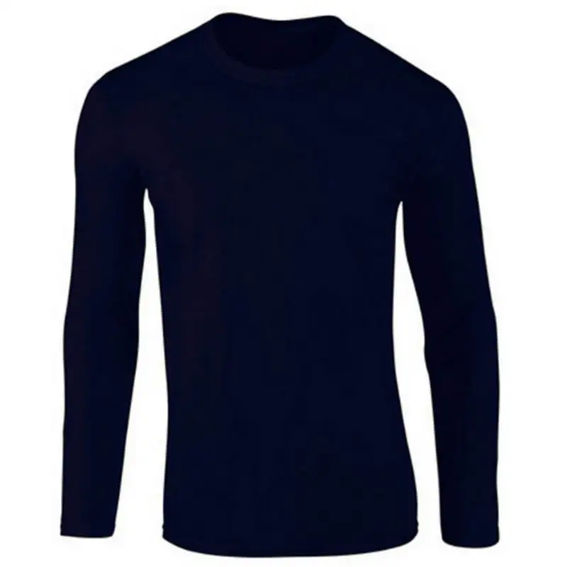

2019 Autumn New 100% Cotton T SHIRT Men, good quality Long Sleeved Men's Tshirt High-Quality O-Neck Pure Color Lovers T- 8004