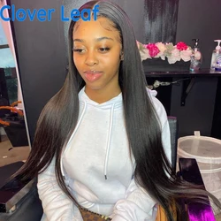 Straight Wig HD Transparent Lace Front Human Hair Wigs 13x4 Lace Frontal Wig Remy 38 Inch Long Bone Straight Lace Front Wig