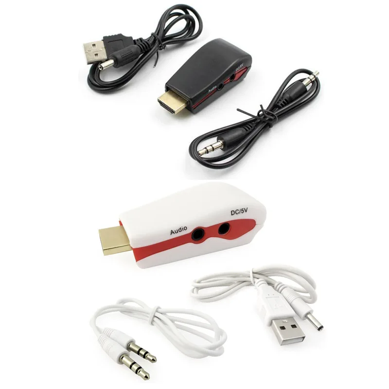 Переходник с HDMI на VGA штырь гнездо 1080P аудиокабелем 3 5 мм кабель питания USB для HDTV DVD
