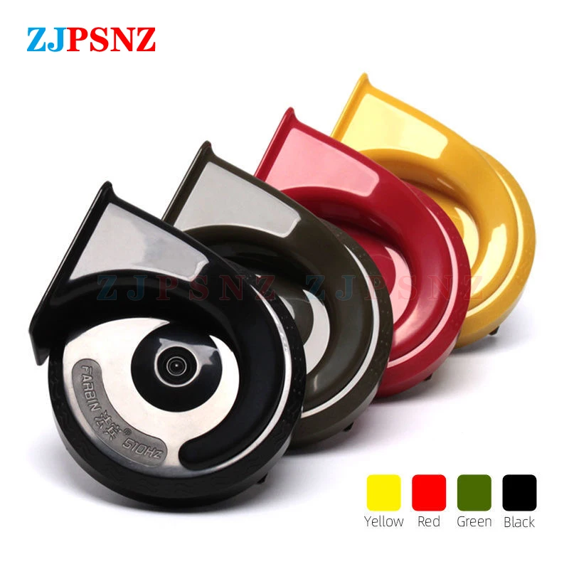 

12V Car Horn Waterproof High/Low Tone Super Lound Electric Air Horn Multicolor Snail Speakers For Auto Motorcycle Scooter Truck