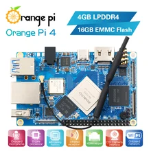 Orange Pi 4 4 Гб DDR4+ 16 Гб EMMC Flash Rockchip RK3399 двухъядерный+ четырехъядерный доска для разработки Cortex Поддержка Android, ubuntu, debian
