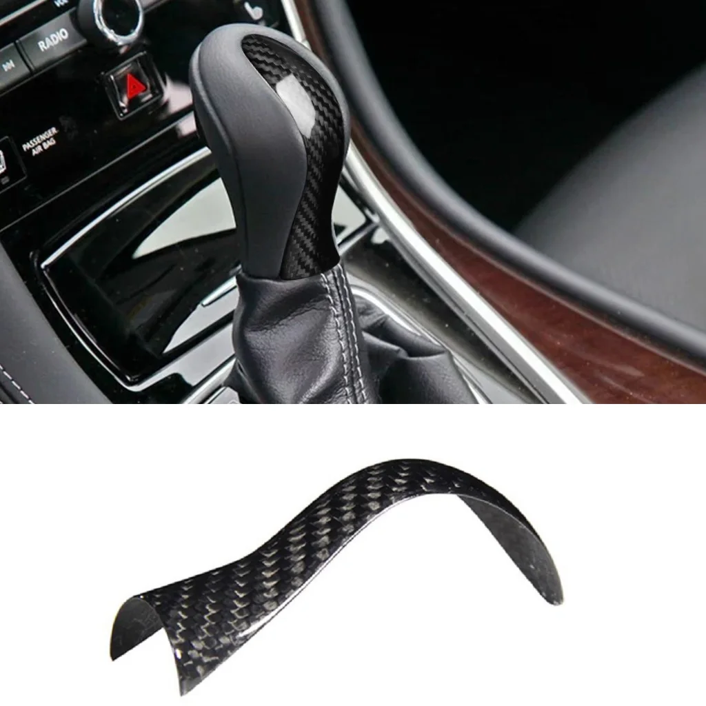 

Carbon Fiber Gear Knob Cover Shifter Trim Car Interior Accessories For Infiniti Q50 Q50S 2014-2021
