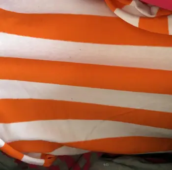 

halloween orange white stripe print knitted stretch Sewing diy Patchwork knit cotton lycra Knitted fabrics Sewing Textile