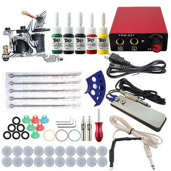 

Tattoo Kit Tool Bag Small Configuration Complete Tattoo Equipment Single Machine Five Color Tattoo Machine Set