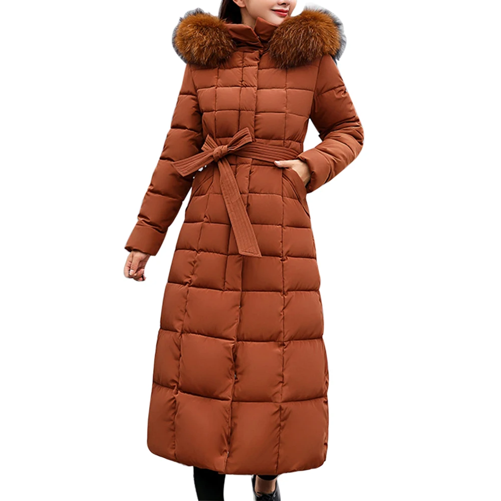CALOFE 2019 Новая Модная приталенная женская зимняя куртка с хлопковой подкладкой, теплое плотное Женское пальто, длинное пальто, парка для