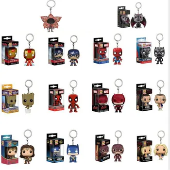 

NEW The Avengers Endgame Captain Iron man Keychain Naruto Key Chains Action Figures Toys For Children with Box Birthday Gifts