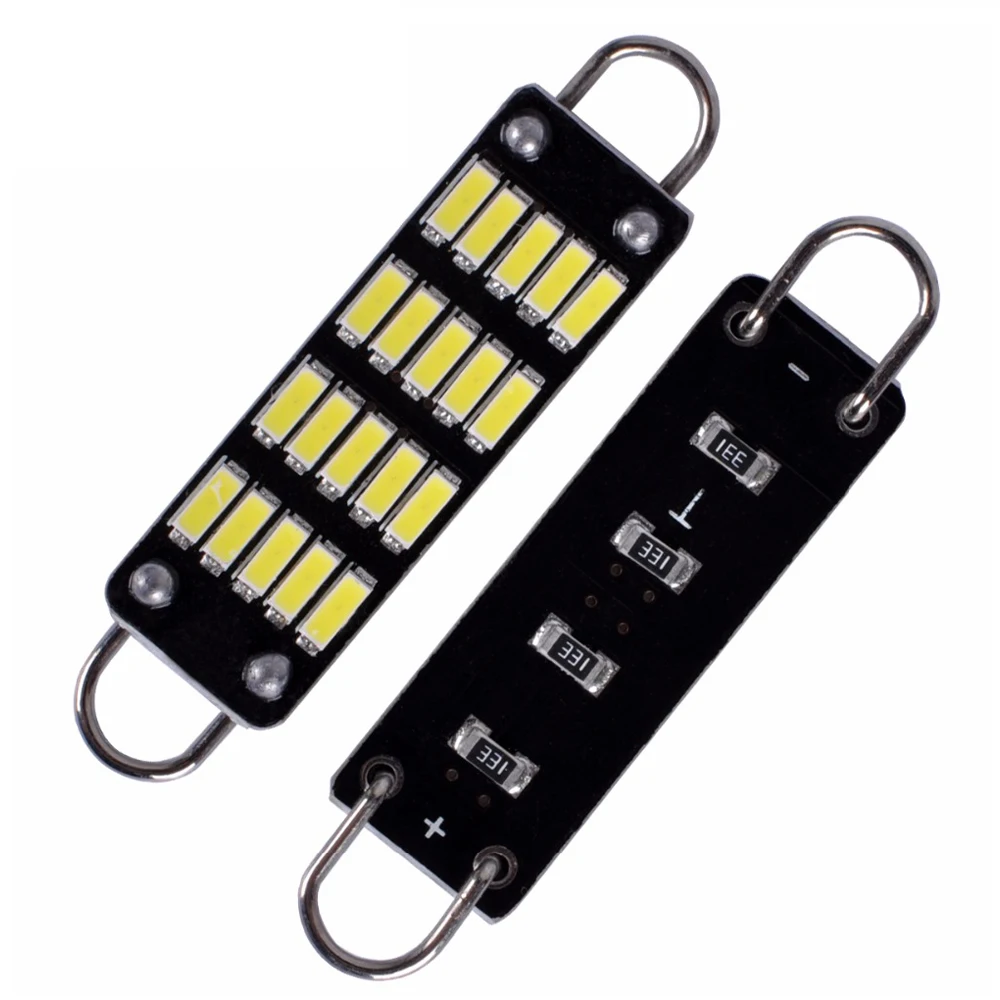 Гирлянда с жесткой петлей 44 мм 4014 20 SMD светодиодный Лампа для салона автомобиля 561