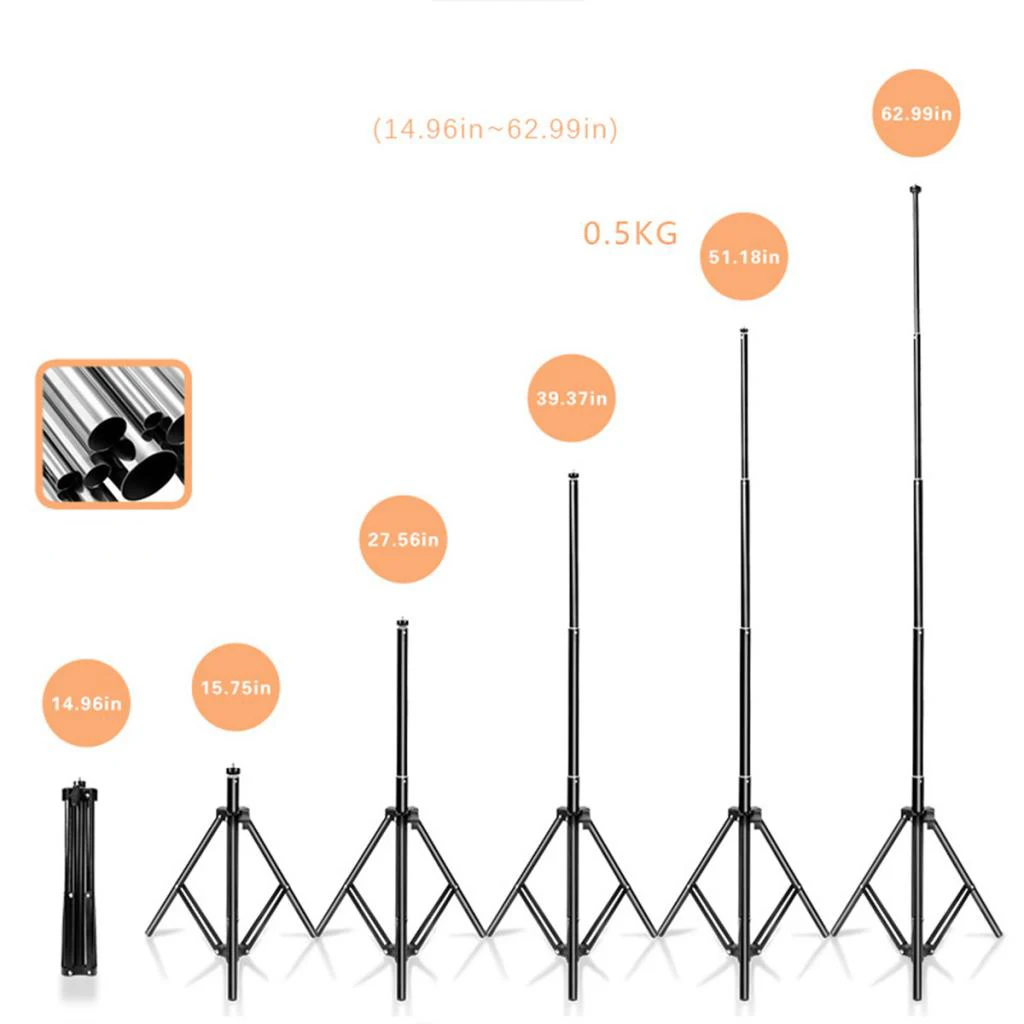 Photo Studio Light Photography Lighting Phone Portable Stretchable Stitching Camera Tripod Selfie Stick Monopod Holder 2020 New |