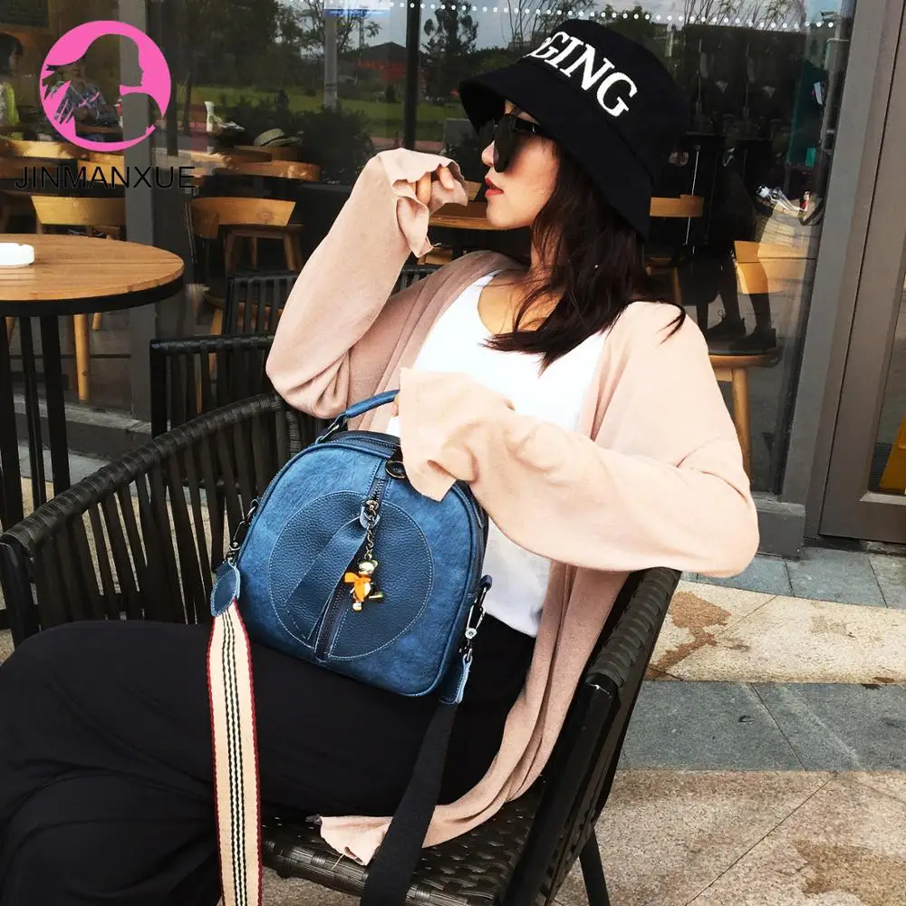 

New Fashion Women Leather Backpack Mini Soft MultiFunction Female Small Travel Backpack Ladies Shoulder Bag Girl Purse