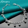 Aimarry 925 Sterling Silver Women Charm Bells Bracelet For Party Engagement Wedding Gifts Fashion Jewelry