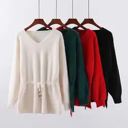 Осенний свитер с v-образным вырезом, милый цветной свитер, Осень-зима, теплый мохер, длинный рукав, повседневный женский полувер